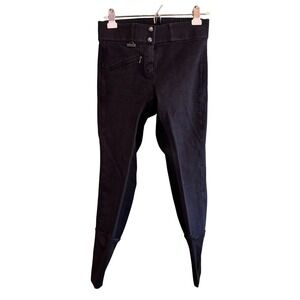 Dublin Womens Knee Patch Equestrian Horseback Riding Breeches Pants Black 26